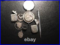 Silver And Sterling Silver Peace Dollar Some Pieces Not Marked 4.5 Ounces