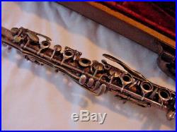 Silver King Clarinet Marked Us Military Band Clarinet Sterling Silver Bell