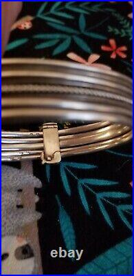 Slane Sterling Silver Multiple Bangle Bracelet With Clasp Marked Beautiful