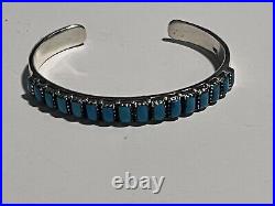 South western turquoise sterling silver marked 925 cuff bracelet Hand Made 25g