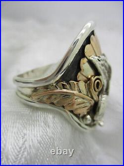 Southwestern Marked Sterling R Silver Eagle Saddle Style Ring Size 14