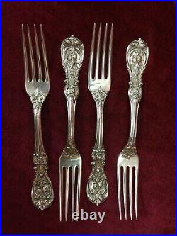 Sterling Reed & Barton Francis 1 Lunch Luncheon Forks Old Mark Set of 4