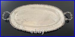 Sterling Silver 18 Long Tray with Handles Eagle Mark 815 grams