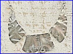 Sterling Silver 925 Artist Marked Stamped Sterling Made in Israel PZ Necklace