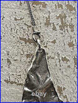 Sterling Silver 925 Artist Marked Stamped Sterling Made in Israel PZ Necklace