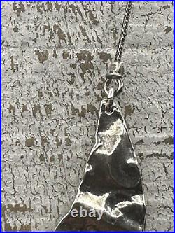 Sterling Silver 925 Artist Marked Stamped Sterling Made in Israel PZ Necklace