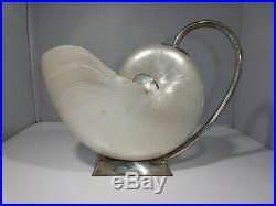 Sterling Silver And Nautilus Shell Pitcher Marked. 925