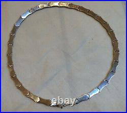 Sterling Silver Bamboo Classic Design tNecklace signed and marked IBB 24 grams