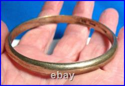 Sterling Silver Bangle Bracelet Handwrought 30 Grams 6 MM Wide Vintage