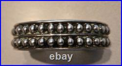 Sterling Silver Bracelet, Vintage, double row beads, marked