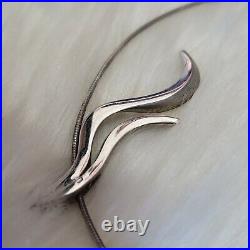 Sterling Silver Breuning Necklace Modernist Abstract Signed Marked 925 Statement