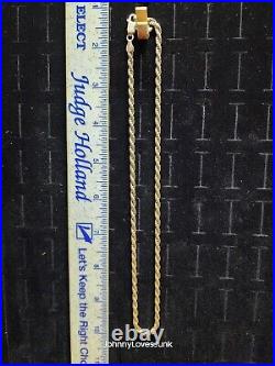 Sterling Silver Chain Thick Rope Solid 20in Marked/Tested+