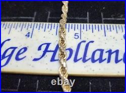 Sterling Silver Chain Thick Rope Solid 20in Marked/Tested+