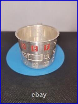 Sterling Silver Childs / Baby Cup Enamel ABC's marked Cartier, The Thomae Co