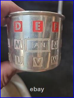 Sterling Silver Childs / Baby Cup Enamel ABC's marked Cartier, The Thomae Co