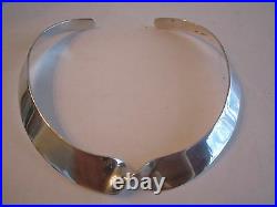 Sterling Silver Choker Necklace Marked 925 Mexico 2 Oz