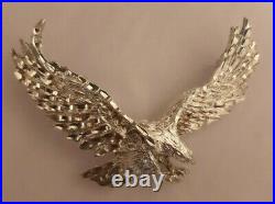 Sterling Silver Diamond Cut Eagle Necklace Marked 925