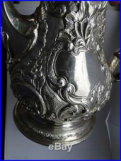 Sterling Silver Georgian Coffee Pot, Later Chased & Engraved London 1768 Marked