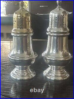 Sterling Silver Georgian Style Salt/Pepper Shakers Marked Tiffany & Co No Mono