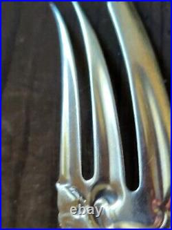 Sterling Silver Gilt Double Side Enamel Serving Fork Makers Mark Winged Lion 38g