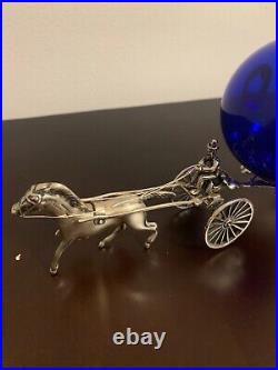 Sterling Silver Horse Drawn Carriage Disney Cinderella Style -Marked 925 Italy