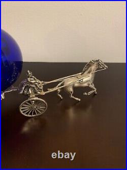 Sterling Silver Horse Drawn Carriage Disney Cinderella Style -Marked 925 Italy