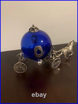 Sterling Silver Horse Drawn Carriage Disney Cinderella Style -Marked 925 Italy