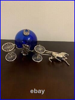 Sterling Silver Horse Drawn Carriage Disney Cinderella Style -Marked 925 Italy