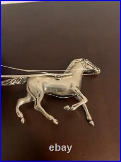 Sterling Silver Horse Drawn Carriage Disney Cinderella Style -Marked 925 Italy