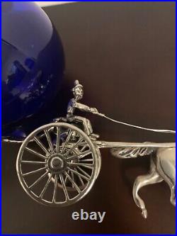 Sterling Silver Horse Drawn Carriage Disney Cinderella Style -Marked 925 Italy