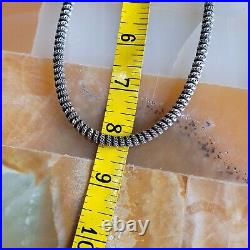 Sterling Silver Italy 925 Twist Etched Chain Signed Marked Statement