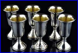 Sterling Silver Kiddish Kiddush Judaica Cups Set Of 6 Marked Web