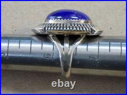 Sterling Silver Lapis Lazuli Necklace Cuff Bracelet & Ring marked BEGAY