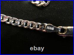 Sterling Silver Link Chain HAN SILVER Italy Marked 18 Inch