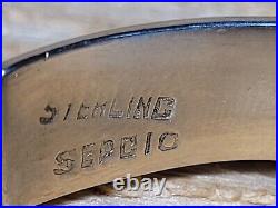 Sterling Silver Modernist Cuff Bracelet Marked SEPCIO I-12359