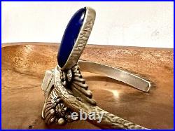 Sterling Silver Navajo bracelet marked TJ