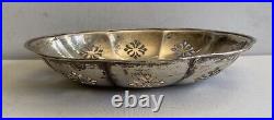 Sterling Silver Oval Bowl With Cutout Decorations 7.5 X 5.5 Marked 7527