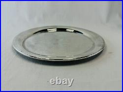 Sterling Silver Plate Marked 925 A601 398g Beautiful 10 Diameter Plate