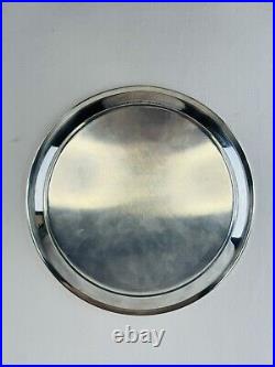 Sterling Silver Plate Marked 925 A601 398g Beautiful 10 Diameter Plate