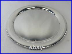 Sterling Silver Plate Marked 925 A601 398g Beautiful 10 Diameter Plate