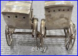 Sterling Silver Rick Shaw Salt & Pepper (marked 950) with movable parts -Vintage