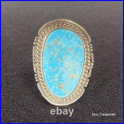 Sterling Silver Ring Marked Jake Sampson Navajo Turquoise Sz 8.75