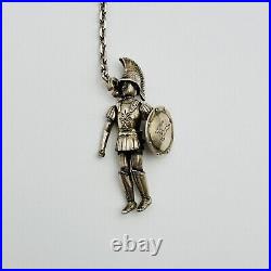 Sterling Silver Roman Soldier Charm MARKED VINTAGE