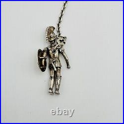 Sterling Silver Roman Soldier Charm MARKED VINTAGE