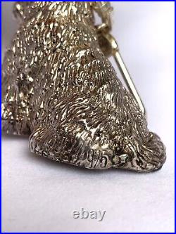 Sterling Silver Scottish Terrier Key Ring 61.5 Grams marked 925