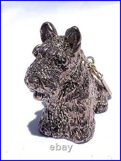 Sterling Silver Scottish Terrier Key Ring 61.5 Grams marked 925