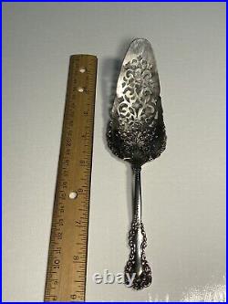 Sterling Silver Server Pierced Jelly Cake 1.39 ozt Highly Ornate w Marks Antique