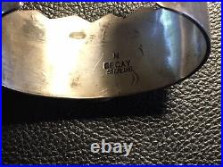 Sterling Silver Silver Indian Bracelet Marked BECAY Sterling2.2 Ounces