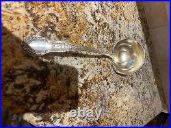 Sterling Silver Soup Ladle Marked Gorham Tuilleries Pattern with Gold Wash Bowl