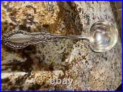 Sterling Silver Soup Ladle Marked Gorham Tuilleries Pattern with Gold Wash Bowl